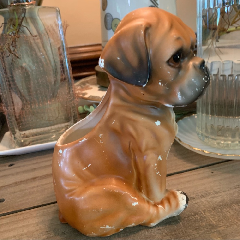🌱vintage dog~planter~Utensil holder~farmhouse~pets~plants - Picture 9 of 11